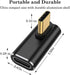 AuviPal 90 Degree USB C Adapter (2 Pack), 40Gbps USB C Male to USB C Female Right Angle Connector Extender for MacBook, iMac, iPad, Meta Quest, Ta...