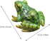 2pcs Mini Frog Statues Miniature Resin Frogs Small Frog Figurine Animal Sculpture Artificial Frog Statue for Garden Yard Micro Fairy Garden Orname...