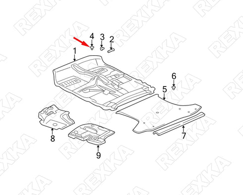 Rexka 25pcs Hood Insulation Retainer Clip Compatible with Toyota Lexus 90467-09050 90467-A0003...
