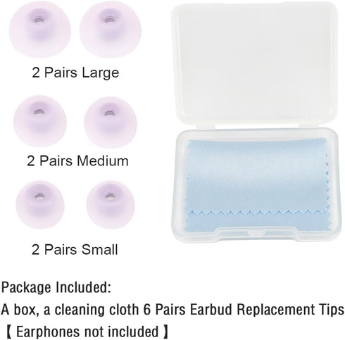 Soft Silicone Replacement Earbud Tips for Galaxy Buds 2 Ear Tips Compatible with Samsung Galaxy Buds2/Galaxy Buds Plus Wing Tips Fit in Case Ear B...