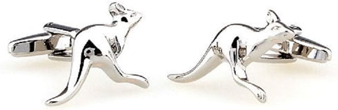 Kangaroo Australia Australian Pair Cufflinks in a Presentation Gift Box & Polishing Cloth...
