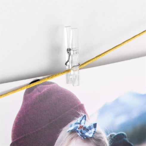 50 Pieces Mini Plastic Clear Clips, Binder, Photo Clips (Transparent)...