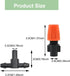 80PCS 1/4" Inch Adjustable Irrigation Microspray Emitter Three Way Atomizing Nozzle with Tee Connector Drip Irrigation Accessory for Garden Lawn F...