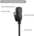 Two Way Radio Earpiece with PTT Compatible with Kenwood 2.5mm+3.5mm 2-Pin Walkie Talkie Headsets Single Wire Mic Headphone...