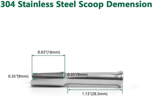 Mini SS304 stainless steel scoop with tamp tool,0.1 gram capacity spoon for multi-purpose use sugar salt powder spices dishwashers safe for kitche...