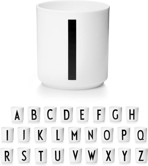 Design Letters Porcelain Coffee Mug | Gifts for Mom | Initial Coffee Cup Perfect for Mother's Day Gift | Ceramic Cup Used as Bathroom Accessories/...