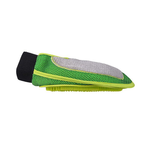 Pet Bath Dual Use Brush Double Side Hair Removing Rubber Pet Grooming Brush Pet Grooming Gloves Silicone Massage Hair Remover Cleaning Brush Glove...