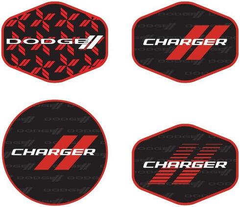 Dodge Screen Printed Charger Vinyl Sticker 4 Assorted Stickers - Ideal for Laptop Computer Bumper Car Truck Van SUV Window Wall Automotive Decal.....