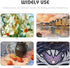 LIGHTWISH Set of 7 Flat Paint Brushes for Applying Gesso, Acrylic Paint, Oil Paint, Watercolor...
