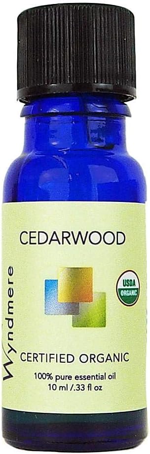 Wyndmere Essential Oils - Cedarwood Essential Oil - Certified Organic - 100% Pure Therapeutic Quality - 10ml - Made in USA...