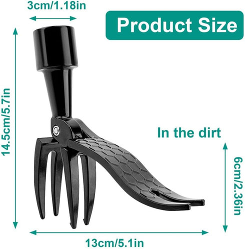 Heavy-Duty Stand Up Weed Puller Head Weed Picker Tool Gardening Hand Tools for Dandelion, Weeder Root Tool Made with Cast Steel No Bending,for Bac...