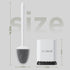 ASOBEAGE Deep Cleaner Toilet Brush: Silicone Toilet Brush with No-Slip Long Plastic Handle and Flexible Bristles, Quick Drying Holder Set for Toil...