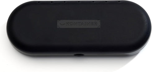 SmileKontainer Slimline Retainer Case: Compact Dental Travel Case for Aligners, Toothbrush and Accessories - Built-in Mirror for Easy Insertion An...