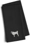Caroline's Treasures BB3447BKTWE Pug Black Embroidered Towel Set of 2 Decorative Bathroom Guest Hand Towel for Hand, Face, Tea, Dishcloth, 19 X 25...