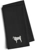 Caroline's Treasures BB3447BKTWE Pug Black Embroidered Towel Set of 2 Decorative Bathroom Guest Hand Towel for Hand, Face, Tea, Dishcloth, 19 X 25...