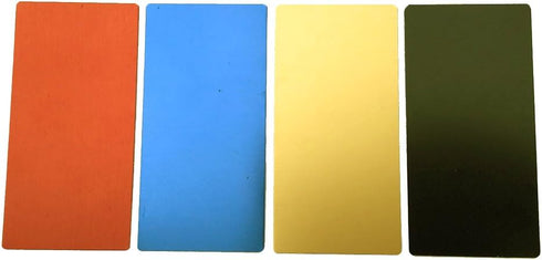 Anodized Aluminium Laser Engraved Mount Metal Plate Etching Sheets 100X50mm Round Corner with Adhesive (1 Color 1PCS, Blank, 4PCS)...