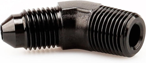 45 Degree Elbow -4 AN Male Flare to 1/8" NPT Male Fitting Adapter Connector Aluminum Black...