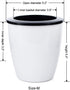 5.2“ Self Watering Planter White Flower Pot, 3 Pcs Medium Planter Pot, Mini Plant Pot, for All Plants, Herbs, African Violets, Succulents, Flowers...