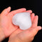 AMOYSTONE Selenite Crystal Hearts of Palm Worry Stone Crystal and Healing Stones Home Decoration 2PCS...