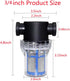 Sediment Filter 3/4 Female Thread Inline Filter Strainer for Garden Hose Pressure Washer RV with 100Mesh Screen Water Pump Strainer Filter...
