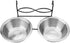 Owlike Stainless Steel Dual Hanging Food Water Bowl Feeder with Hook for Cat Pet Dog Puppy Crate Cage...