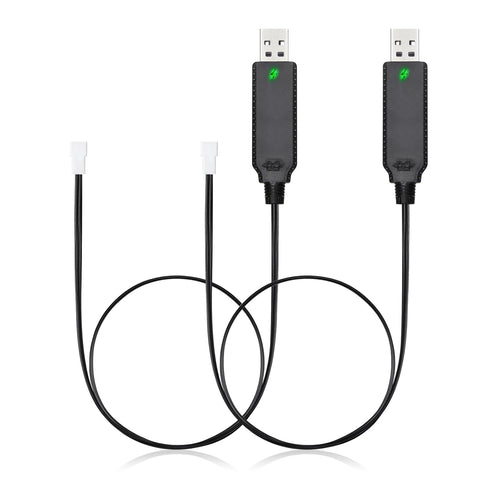 Smays Charger for Carrera Mario Kart Remote Control RC Car Battery, 3.7V USB Charging Cable 2-Pack......
