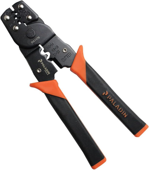 Paladin Tools Electrical Lug and Terminal Crimper - Crimp Computer Pins and Sockets, Insulated Connectors, Telephone Piercing Spade Lugs, Open Bar...