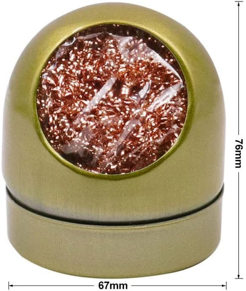 Welding Soldering Iron Tip Cleaner Kit, with 2 PCS Solder Tip Cleaning Wire and 2 PCS Holder, Soldering Brass Sponge Tip Cleaner for Cleaning Sold...