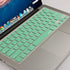 XSKN Hebrew Israel Language Mint Green Color Silicone Keyboard Skin Cover for 2015 and Ealier Released MacBook Air 13, Pro 13 15 17 inch, US Layou...