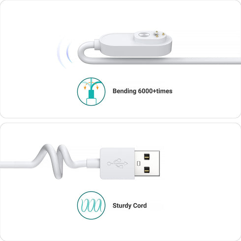 TUSITA 10-ft. Indoor Magnetic Charging Cable Compatible with Arlo Ultra 1 2, Pro 3 4 5 2K - 3M, White...
