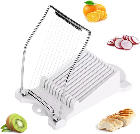 Qaxlry Slicer, Multipurpose Luncheon Meat Slicer with Stainless Steel Wire Cuts 11 Slicers for Banana, Egg, Cheese, Soft Food and Ham...
