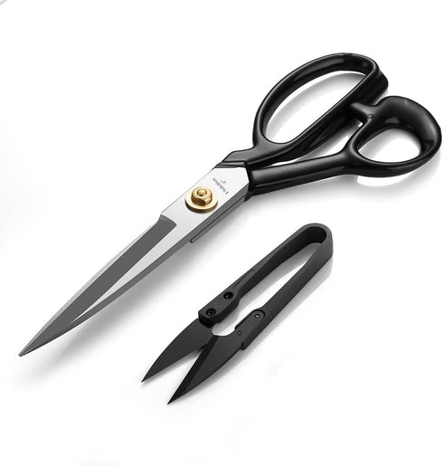 Dressmaking Scissors (9'', White) - Dressmaker Fabric Sewing Shears - Tailor's Scissors for Cutting Fabric, Leather PD-001-R9-W...