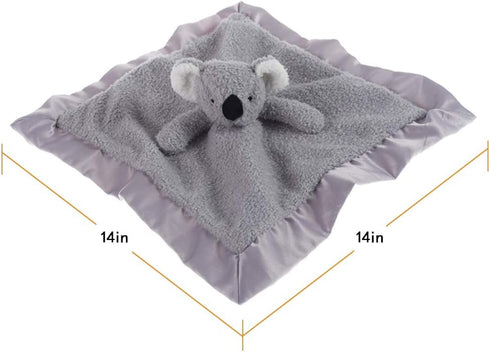 Apricot Lamb Stuffed Animals Soft Security Blanket Gray Koala Infant Nursery Character Blanket Luxury Snuggler Plush(Gray Koala, 14 Inches)...
