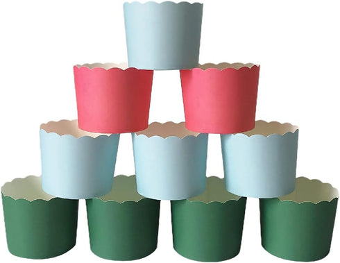 NB Paper Baking Cups 90-Pack 6 oz Greaseproof Baking Cups Cupcake Muffin Cases Disposable Cupcake Wrappers for Birthday Baby Shower Wedding And Pa...