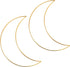 2pcs Gold Moon Hanging Ornament Rings - 10 Inch Metal Craft Rings for DIY Crafts, Macrame and Dream Catcher Supplies, Wedding Occasion...