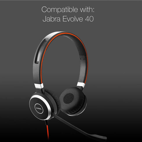 Global Teck Cushions Jabra Evolve 20, 30, 40, 65 Headsets, Leather Cushion Replacement Kit #GTW 6600-02...