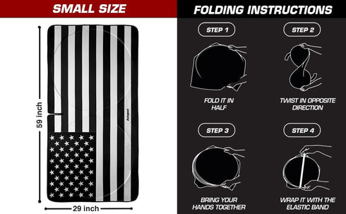 Windshield Sun Shade - American Flag Design, High-Resolution Sun Visor for Car, Truck, SUV with Mirror Cut-Out for Interior Sun Protection, Foldab...