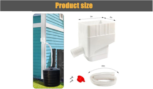 Rainwater Collection System, ABS Rain Barrel Diverter Kit Rain Barrel Kit Fits 1?1/4 inch diameter high flow hose and Garden Watering with 12in Ho...