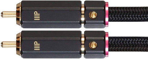 Monoprice 138081 3.5mm to 2-Male RCA Adapter Cable - 3 Feet - Black, Gold Plated Connectors, Double Shielded with Copper Braiding - Onix Series...