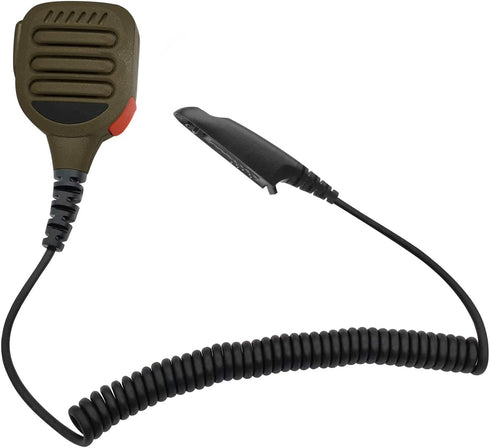Two Way Radio Shoulder Mic Remote Speaker Microphone with 3.5mm Audio Jack for Motorola ht750 ht1250 Walkie Talkie (Coffee), RE026...