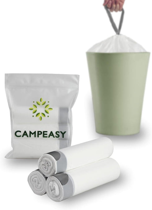 4 Gallon Trash Bags, High Density Polyethylene (HDPE) White 60 Count Extra Thick No Leaking...