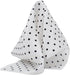 White Polka Dot Silk Pocket Square 100% Silk - Full-Sized 16"x16"...