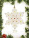 Lenox 2019 Annual Gemmed Snowflake Porcelain Ivory Ornament Gems 24 K gold New...