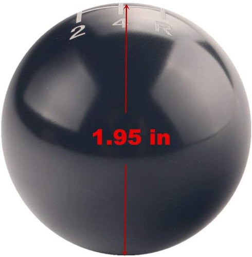 DEWHEL Round Ball Billet M12x1.25 5 Speed Short Throw Shifter Shift Knob MT Manual Gearbox Screw On Titanium...
