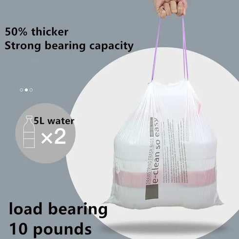 Drawstring Trash Bags 100 count?13 Gallon Extra Strong Tall Garbage Bags for Kitchen,Office,Bedroom Waste Bin, Portable Strong Rubbish Bags,Wasteb...