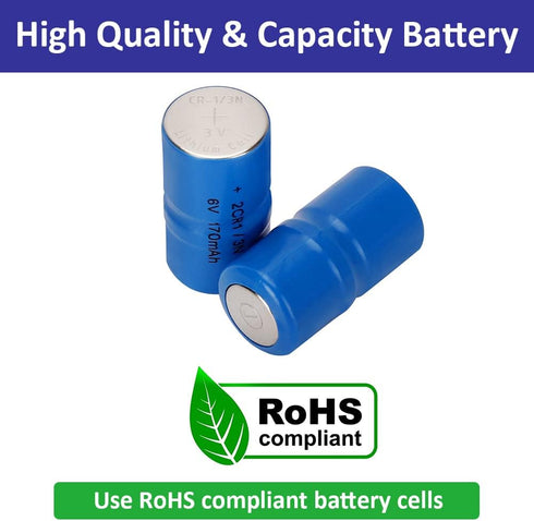 2CR1/3N 6 Volt Replacement Battery for Pet Stop, Dog Guard, Perimeter and Extreme Dog Collars 2-Pack...