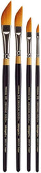 KINGART B-026 Premium 4 pc. Original Gold 9800 Series Dagger Striper Artist Brush Set, Synthetic Golden TaklonHair for Acrylic, Oil, Gouache Paint...