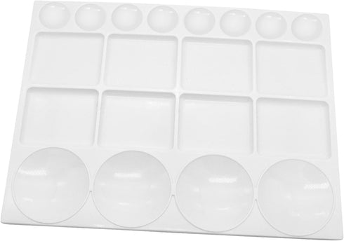 20 Well Watercolor Paint Tray Palette Pallet Acrylic Painting Mixing Plastic Artist Large Square Palette, 13 x 10 Inches, White, 1PCS...