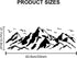 3pcs Mountain Stencil 33×10.9inch Splicing Style Mountain Bird Template with Paint Brush Reusable Mountains Landscape Stencil for DIY Wall Art Fur...
