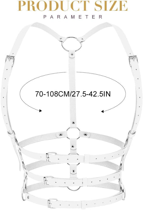 BODIY Plus Size Harness Punk Leather Harness Belts Women Fashion Rave Body Harness...